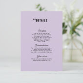 Retro Funky Modern Wedding Enclosure card RSVP Karte (Stehend Vorderseite)