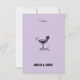 Retro Funky Modern Wedding Enclosure card RSVP Karte