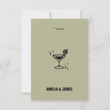 Retro Funky Modern Wedding Enclosure card