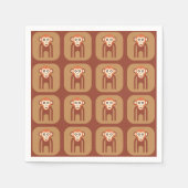 Retro Funky Monkey Abstrakt Cocktail Napkins Serviette (Vorderseite)