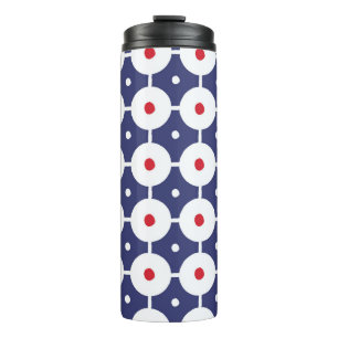 Retro-Funky-nahtloses Vintage-Design Thermosbecher