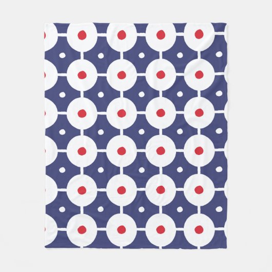 Retro Funky Nahtloses Vintages Design Fleecedecke (Vorderseite)