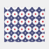 Retro Funky Nahtloses Vintages Design Fleecedecke (Vorderseite (Horizontal))