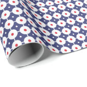 Retro Funky Nahtloses Vintages Design Geschenkpapier (Rolleneckpunkt)