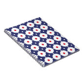 Retro Funky Nahtloses Vintages Design Notizblock (Rechte Seite)