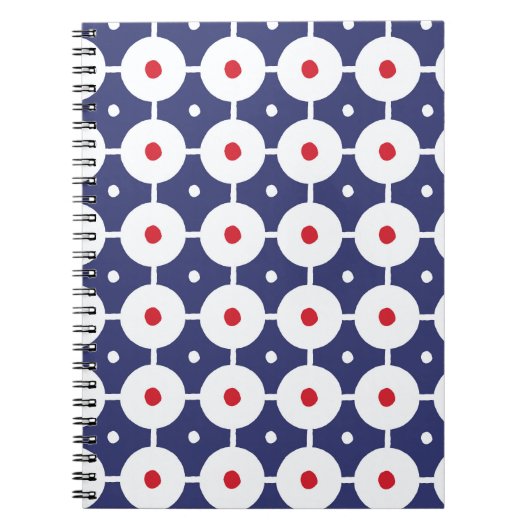 Retro Funky Nahtloses Vintages Design Notizblock (Vorderseite)
