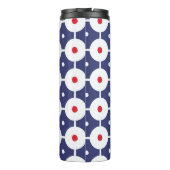 Retro Funky Nahtloses Vintages Design Thermosbecher (Rückseite)