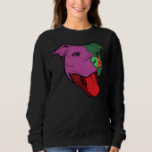 Retro Funky Pitbull Sweatshirt (Vorderseite)