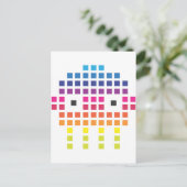 Retro Funky Pixel Skull Postkarte (Stehend Vorderseite)