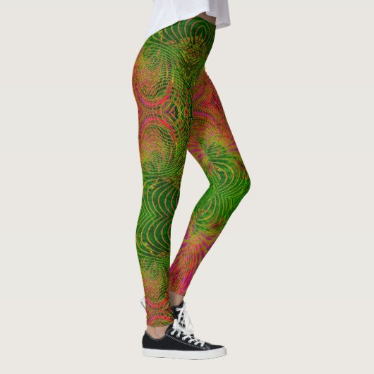 Retro Funky Psychedelic Pattern Legging Leggings (Rechts)