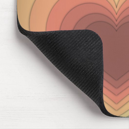 Retro Funky Romantic Monogram Heart Mousepad (Ecke)