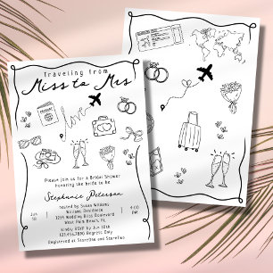 Retro Funky Whimsical Junggesellinnen-Abschied zur Einladung