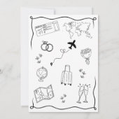 Retro Funky Whimsical Miss an Mrs. Brautparty Einladung (Rückseite)