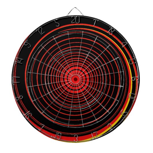 retro funky Wirbel abstrakt Dartscheibe (vorne)