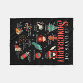 Retro Funny 12 Days Of Sonography Ultrasound Tech  Fleecedecke (Vorderseite (Horizontal))