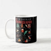 Retro Funny 12 Days Of Sonography Ultrasound Tech  Kaffeetasse (Links)