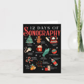 Retro Funny 12 Days Of Sonography Ultrasound Tech  Karte (Vorderseite)