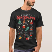 Retro Funny 12 Days Of Sonography Ultrasound Tech T-Shirt (Vorderseite)