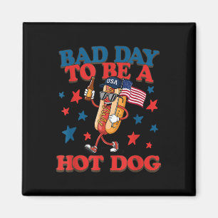 Retro Funny 4. Juli Patriotic Bad Day zu einem Magnet