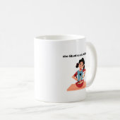 Retro Funny 50's Hausfrau Stir Dinge Up Kaffeetasse (VorderseiteRechts)