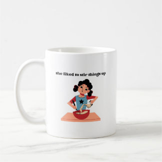 Retro Funny 50's Hausfrau Stir Dinge Up Kaffeetasse