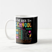 Retro Funny Back To School Tour Teacher Lightning Kaffeetasse (Links)