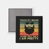 Retro Funny Beard Quote Gift For Bearded Men And L Magnet (Vorderseite/Rückseite)