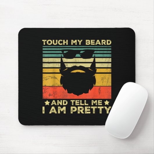 Retro Funny Beard Quote Gift For Bearded Men And L Mousepad (Mit Mouse)