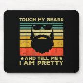 Retro Funny Beard Quote Gift For Bearded Men And L Mousepad (Vorne)