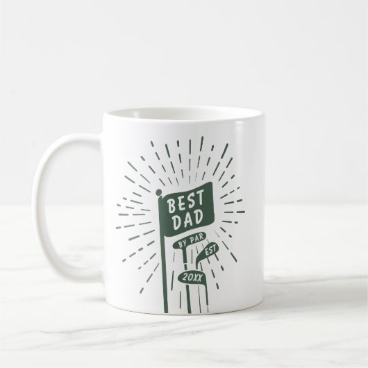 Retro Funny Beauty Vater Par Foto Golfclub Kaffeetasse (Links)