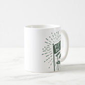 Retro Funny Best Vater Par Golf Clubs Kaffeetasse (VorderseiteRechts)