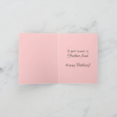 Retro Funny Birthday Card Lady Wine Glass Custom Karte (Innenseite)