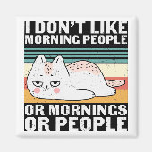 Retro Funny Cat Magnet (Vorne)