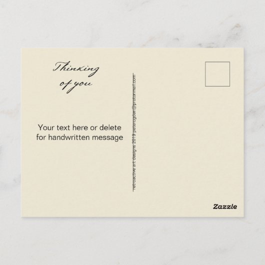 Retro Funny Cats Playing on Swing Thinking Postkarte (Rückseite)