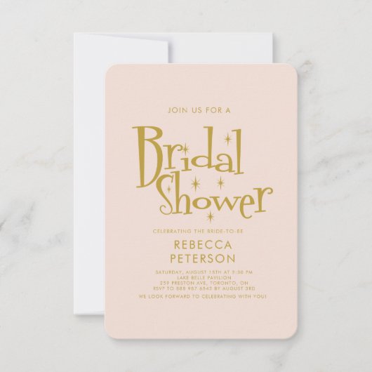 Retro Funny Champagne Brautparty Einladung (Vorderseite)