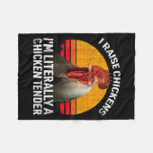 Retro Funny Chicken Lover Gift – I Raise Chickens Fleecedecke (Vorderseite (Horizontal))