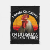 Retro Funny Chicken Lover Gift – I Raise Chickens  Fleecedecke (Vorderseite)