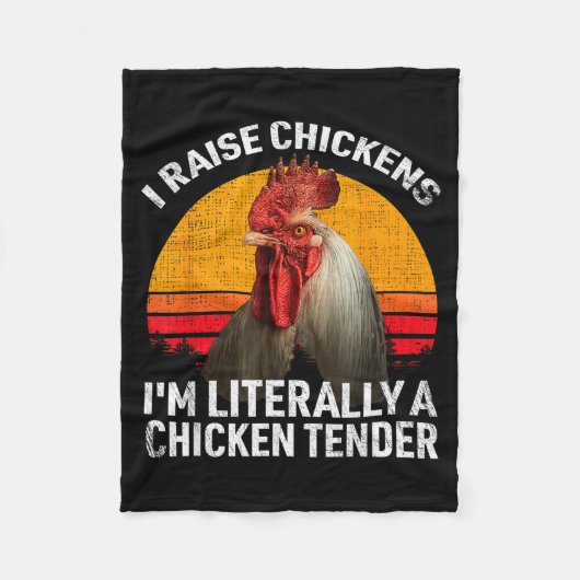 Retro Funny Chicken Lover Gift – I Raise Chickens Fleecedecke (Vorderseite)