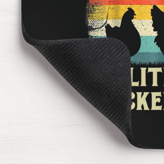 Retro Funny Chicken Lover Gift – I Raise Chickens Mousepad (Ecke)