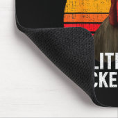 Retro Funny Chicken Lover Gift – I Raise Chickens Mousepad (Ecke)
