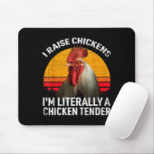 Retro Funny Chicken Lover Gift – I Raise Chickens Mousepad (Mit Mouse)