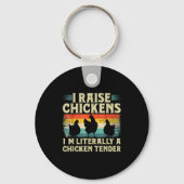 Retro Funny Chicken Lover Gift – I Raise Chickens Schlüsselanhänger (Vorderseite)