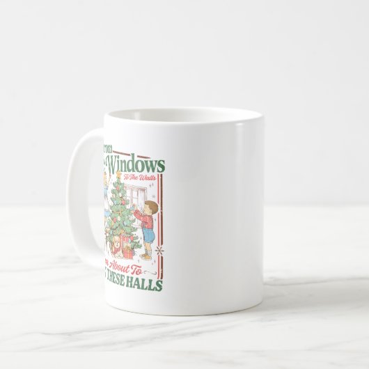 Retro Funny Christmas Holiday From The Windows To Kaffeetasse (Vorderseite Links)