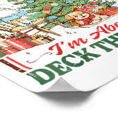 Retro Funny Christmas Holiday From The Windows To Poster (Ecke)