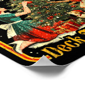 Retro Funny Christmas Holiday From The Windows To Poster (Ecke)