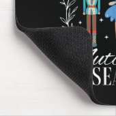 Retro Funny Christmas Holiday Sorry Can't Nutcrack Mousepad (Ecke)