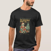 Retro Funny Christmas Skeleton Santa Humor Festive T-Shirt (Vorderseite)