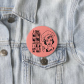Retro Funny Cooking mit Weinknopf Button (Beispiel)