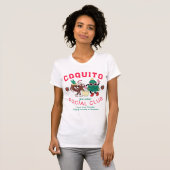 Retro Funny Coquito Social Club Weihnachtsgeschenk T-Shirt (Vorne ganz)