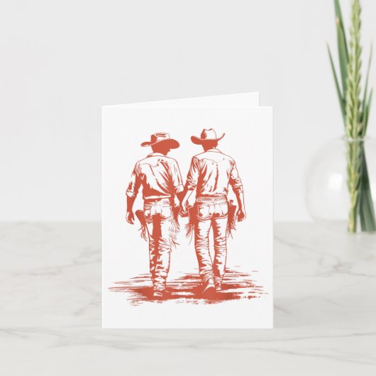Retro Funny Cowboy Gay Trans Rights Lgbt Pride Karte (Vorderseite)